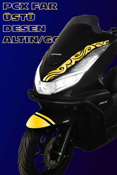 Honda PCX ALTIN/GOLD FAR ÜSTÜ DESEN STİCKER ETİKET