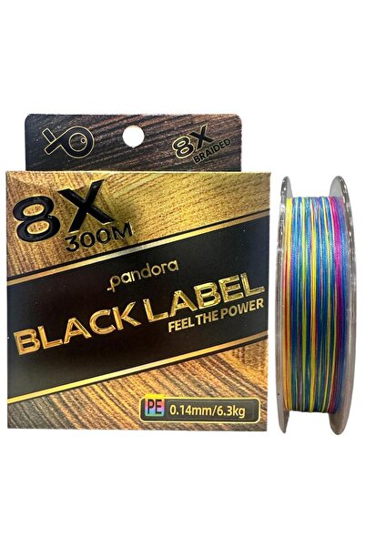 Pandora Black Label 8X 300 mt 0.14mm İp Misina Multi Color