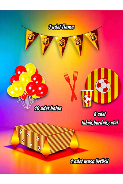 partylady 8-Person Yellow and Red Themed Mini Set - for Birthday Parties and ...