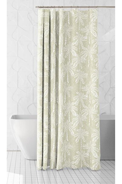 Zethome Perdeau de baie 2x120x200 Perdeau de duș cu două aripi Perdeau de duș cu inele cadou 2319