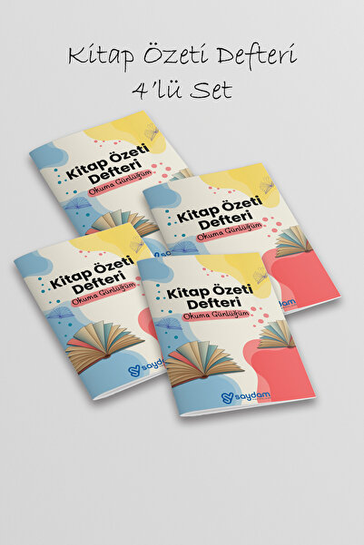 Saydam Yayınları 4'lü Kitap Özeti Defteri | 44 Sayfa 21 Kitaplık | İlkokul - ...