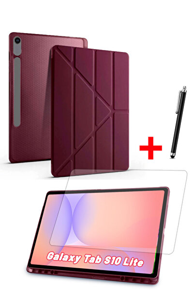 Nezih Case حافظة سيليكون متوافقة مع سامسونج جالاكسي تاب إس 10 لايت مع حامل قل...