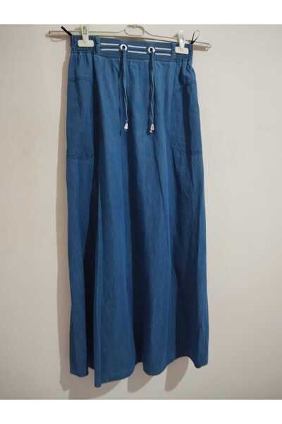 anne moda ankara Calitate premium, mărime mare, talie elastică, linie A, sport, fustă din denim 100% bumbac