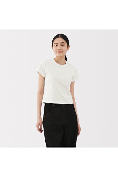 Muji تي شيرت قصير الأكمام وذو ملمس بارد