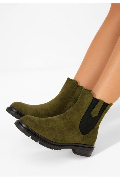 B T Shoes Zelené dámské kotníková obuv Nevea