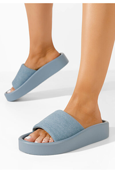 B T Shoes Denim dámské letní pantofle Teneres