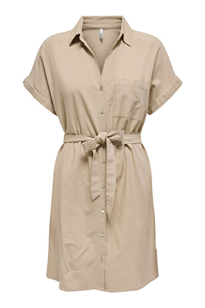 ONLY Φόρεμα Onljakiri από λινό μείγμα κανονικής εφαρμογής με κουμπιά και τσέπη στο στήθος ΦΟΡΕΜΑ 15346491