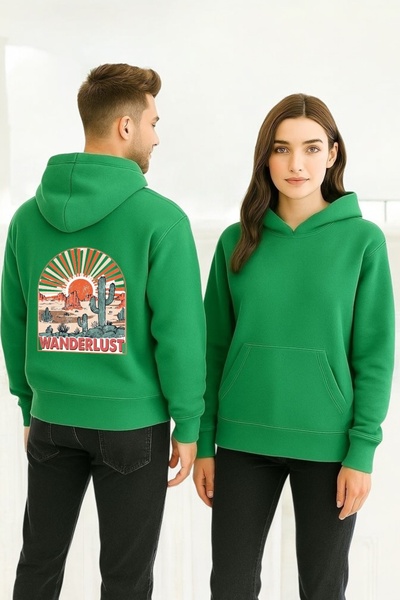 ArtYus Wanderlust Colorful cu imprimeu cu glugă Swea tricou