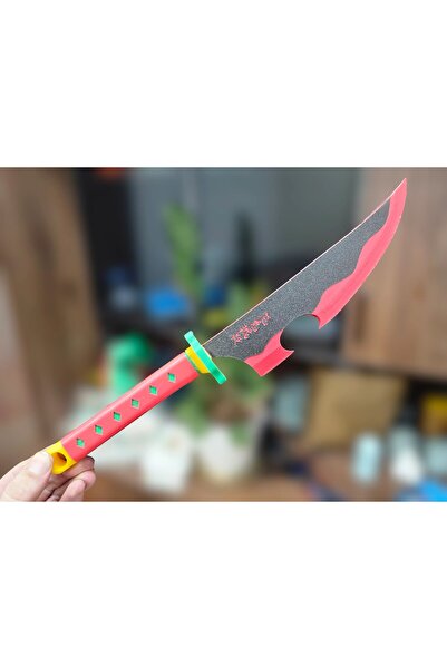 FigürDizayn Kırmızı Uzui Tengen Hashira Tengen Uzui's Nichirin Blade Sword Kılıç 27 cm Sağlam Demon Slayer