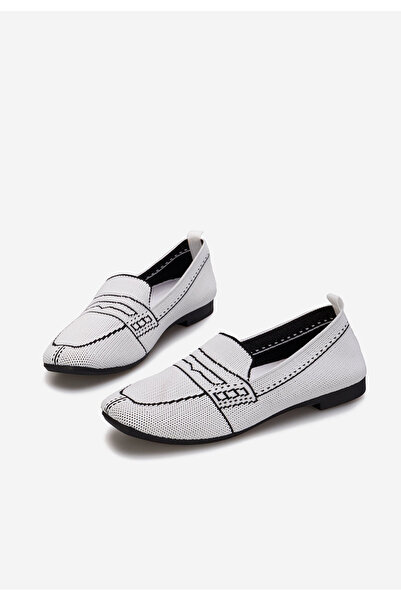 B T Shoes Biele mokasíny dámske Kirrana V2