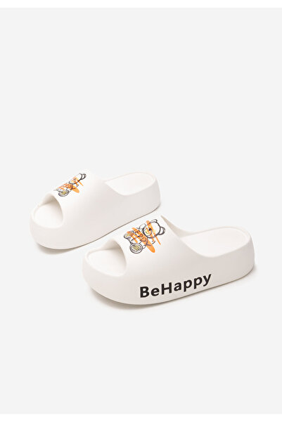 B T Shoes Shirlene white platform slippers