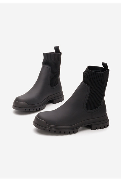 B T Shoes Černé dámské kotníkové holínky Eonova