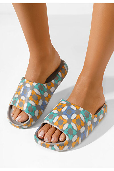 B T Shoes Sivé šľapky dámske Jomya V2