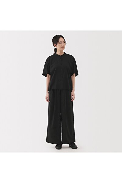 Muji Lyocell Blended 1/2 Sleeve Blouse