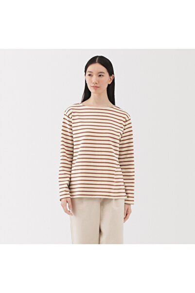 Muji Heavy Weight Boat Neck Long Sleeve T-Shirt