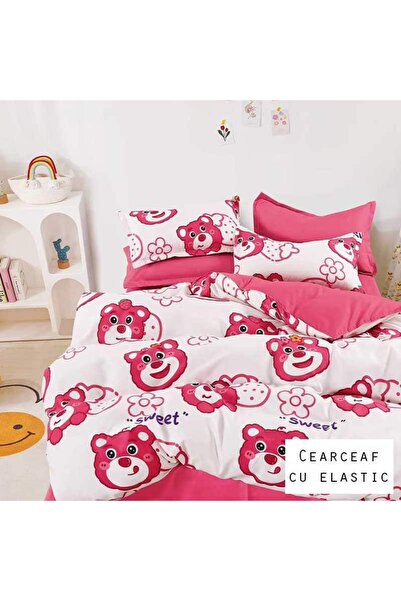 Patul Fine Cotton 2-Sided Bedding, 1 Person, Fitted Sheet 140x200, 4 Pieces