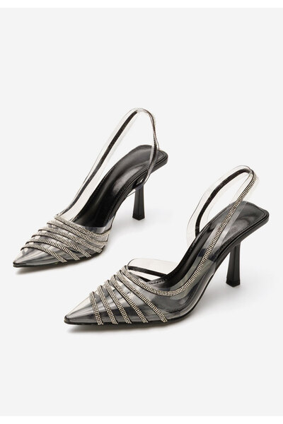 B T Shoes Černé lodičky do špičky Ella