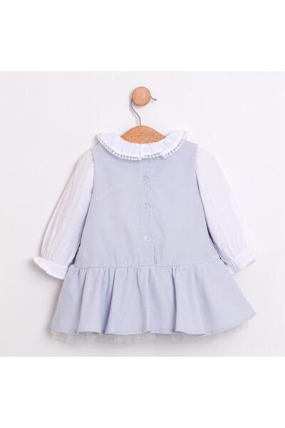 ministok Rabit Nakışlı Kız Bebek Gömlekli Jile Takım