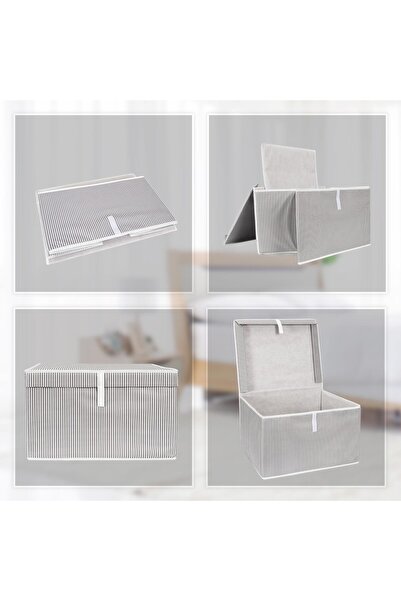 Buclee 3-Piece Storage Box Set Closet and Wardrobe Organizer Quilt Pillow Blanket Storage Box