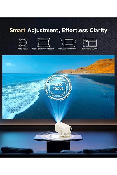 X LOT Mini Portable Projector 4K Native1080P Auto Vertical Keystone Rotatable for office Home Outdoor