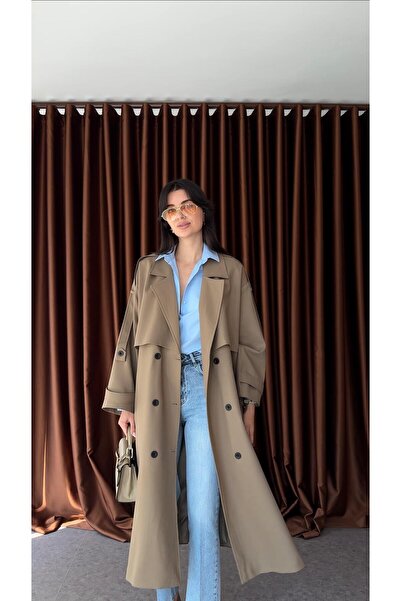 HAZELANNA Camel Premium Trench Coat
