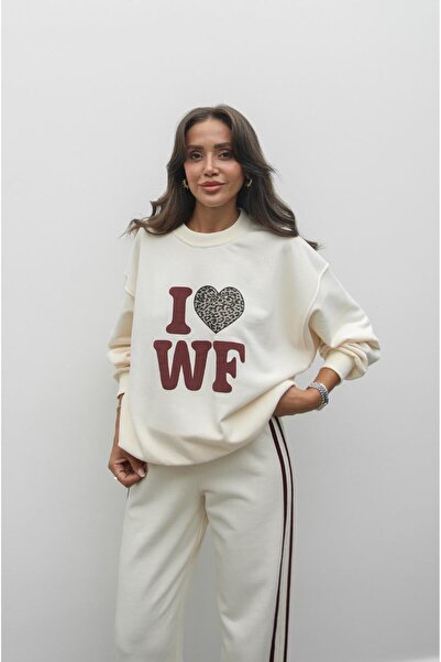 Havoş Tepláková súprava s potlačou WF krémovej farby