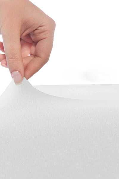 merland benvecocuk Single Flat Combed 100% Cotton Fitted Sheet 100X200 cm Newsheet White