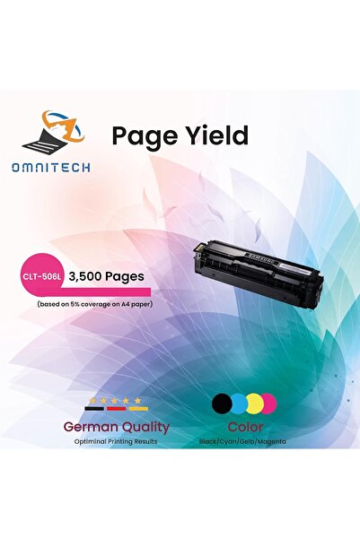 Omnitech خرطوشة حبر أرجوانية عالية الإنتاجية من Omni Tech CLT-506L