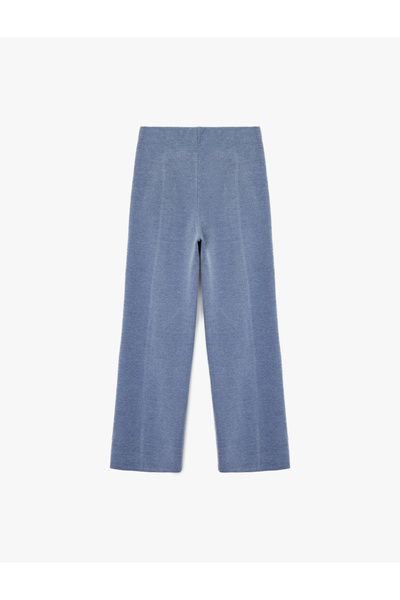 Koton Normal Bel Nervürlü Bol Paça Pantolon