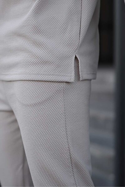 MFZ Giyim Set de pantaloni și hanorac Erkrk cu guler cu clapă și fund cu fagure