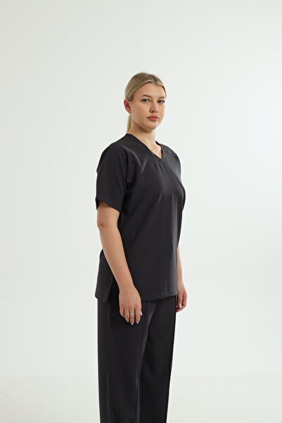Almatf Women's Black Medical Scrub