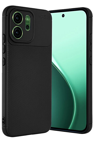 Nezih Case Oppo Reno 14F Uyumlu Kamera Korumalı (Karbon Tasarım) Koruyucu Lüx...