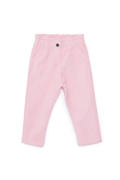 ebebek Hello Baby HelloBaby Kız Bebek Kadife Pantolon Düğmeli Reçme Paça