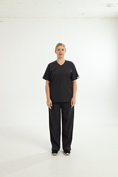 Almatf Women's Black Medical Scrub