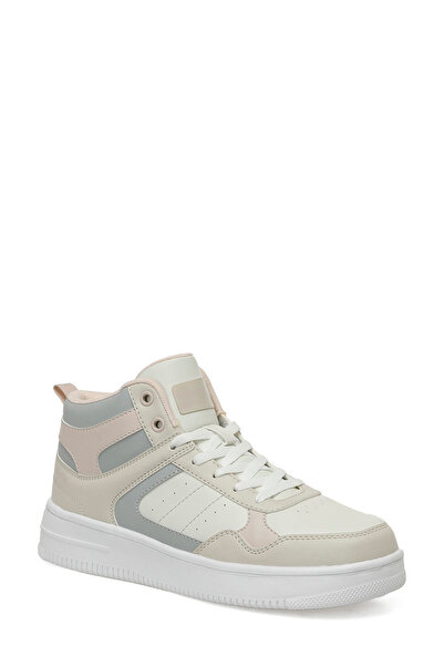 Kinetix LOWNER PU HI W 5PR Ekru Kadın High Sneaker