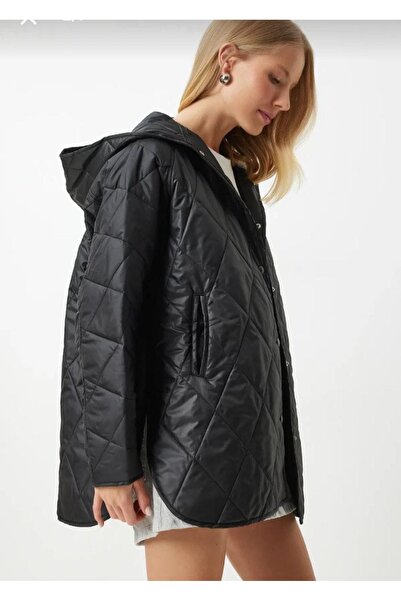 CCTWEAR Kapüşonlu kapitone oversize Mont