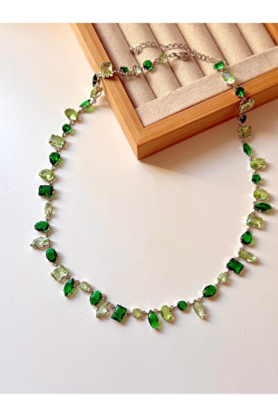 YOUES JEWELRY قلادة نسائية من الفولاذ غير قابلة للدوران مع حجر الزركون