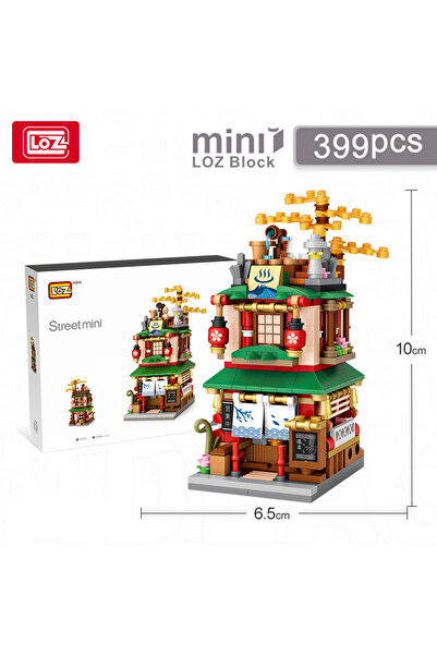 Choice3 With box LOZ Mini Street View Series Japanese matcha shop Ramen Canteen Kimono shop Building house m