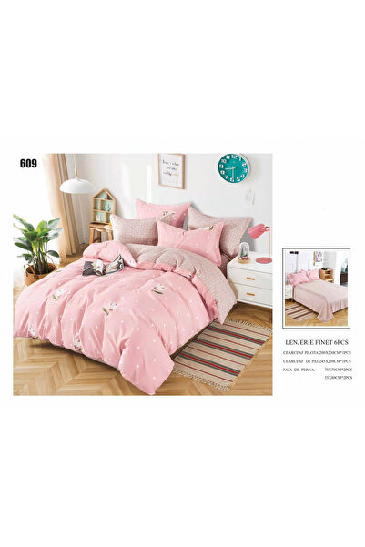 FIONNA.RO Finet Bed Linen 6 Pieces - Pink