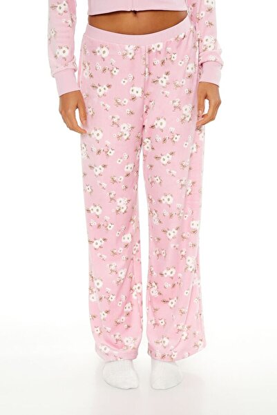 Forever 21 Çiçek Desenli Wide-Leg Pijama Altı