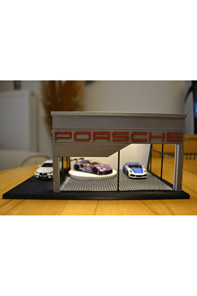 Printhane 3D 1/64 Ölçek Porsche Showroom Diorama