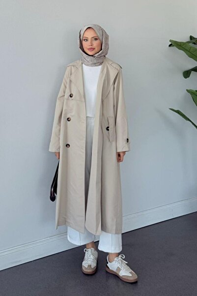 HAZA MODA Rüzgarlık Trençkot Bej