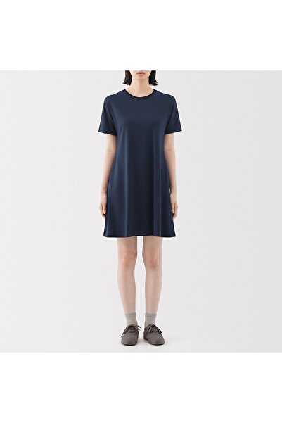 Muji Cool Touch Crew Neck Short Sleeve Dress