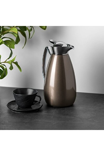 Dallaty Steel Flask Italian Brown/Chrome 1 Liter
