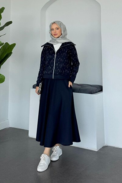 Hazamoda Set fustă Maya Stone Albastru închis