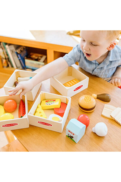 Melissa and Doug Melissa & Doug Wooden Food Playset, Ages 2-6