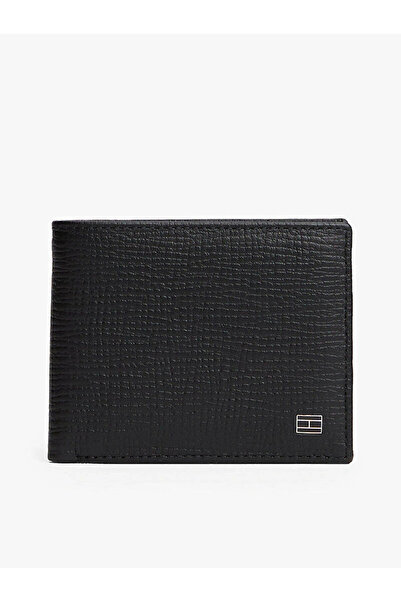 Tommy Hilfiger TH Flag Mini Kartlıklı Erkek Siyah Cüzdan AM0AM13708BDS