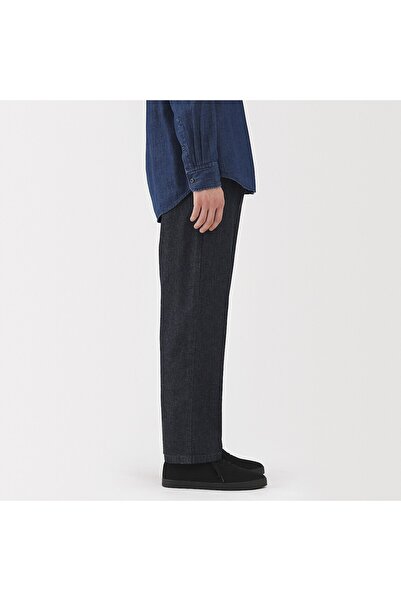 Muji Washed Denim Easy Pants (Indigo)