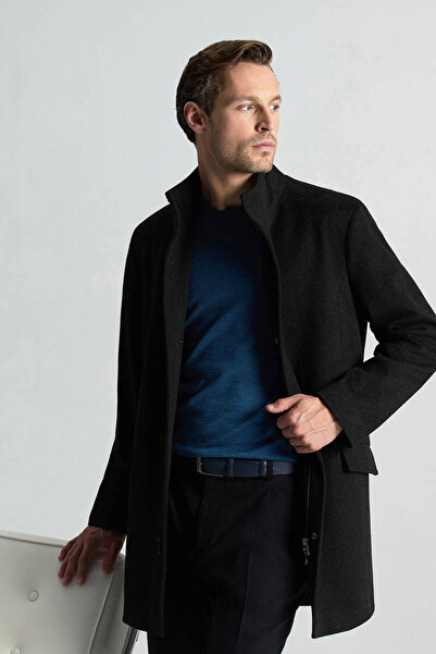 Hemington Merino Yün Petrol Mavisi Bisiklet Yaka Triko