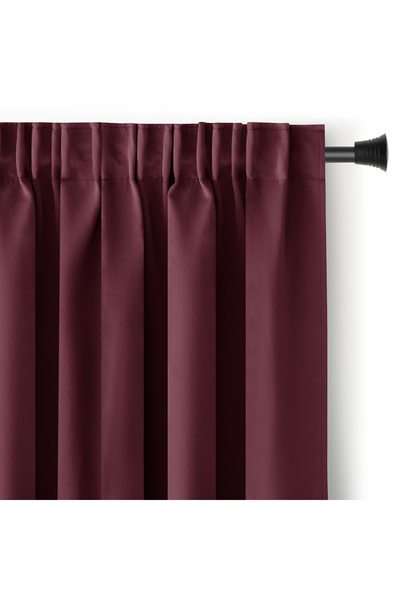 Amelia Home Blackout drapery with classic style drapery, Juliette, density 230 g/m2, 140x270 cm, bordeaux